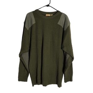 Work n Sport green ribbed heavyweight sweater. Sz XXL